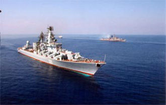 Ρωσικά πλοία ελλιμενίστικαν στη Μουμπάϊ