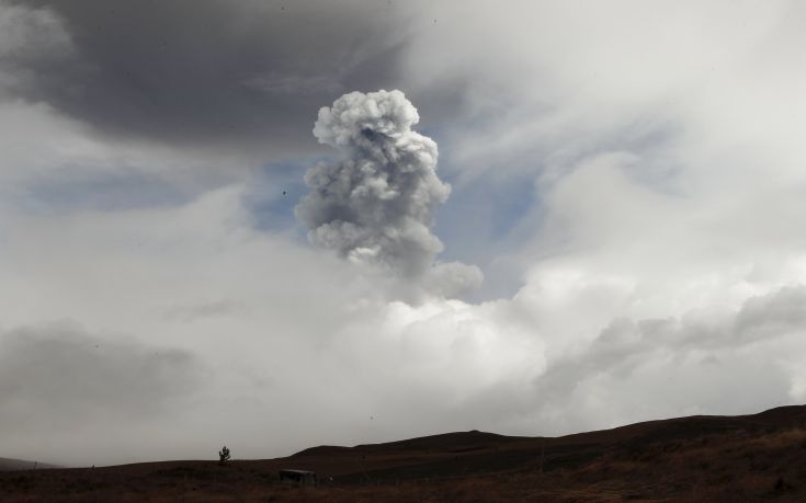 The Cotopaxi volcano spews ash and smoke in Machachi