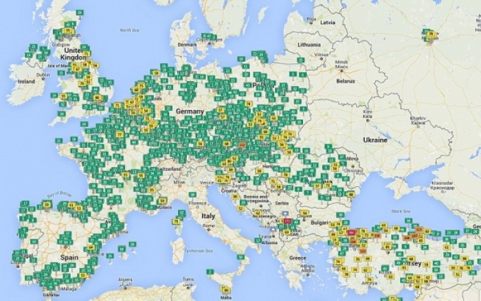 Επίπεδα ατμοσφαιρικής ρύπανσης στις μεγαλύτερες πόλεις του πλανήτη (διαδραστικός χάρτης)