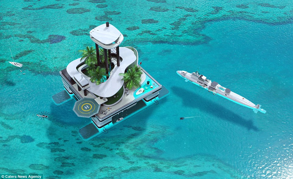  The island would allow its owners to simply weigh anchor and move their entire luxury resort whenever they want