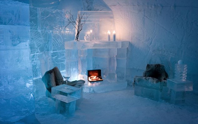 Για τους λάτρεις του κρύου: Το εντυπωσιακό ξενοδοχείο που είναι φτιαγμένο από χιόνι και πάγο (φωτο)
