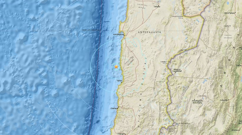 Σεισμική δόνηση 6 ρίχτερ στη Χιλή