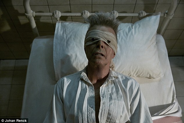  Bowie's final music video, Lazarus, shows him in a hospital bed with his eyes covered by a bandage in an apparent premonition of his death
