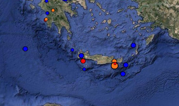 Σεισμική δόνηση μεγέθους 4,5 Ρίχτερ σημειώθηκε στην περιοχή της Ιεράπετρας