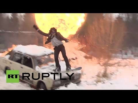 Στην Ρωσία κάνουν snowboard δεμένοι πίσω από BMP-1! [βίντεο]