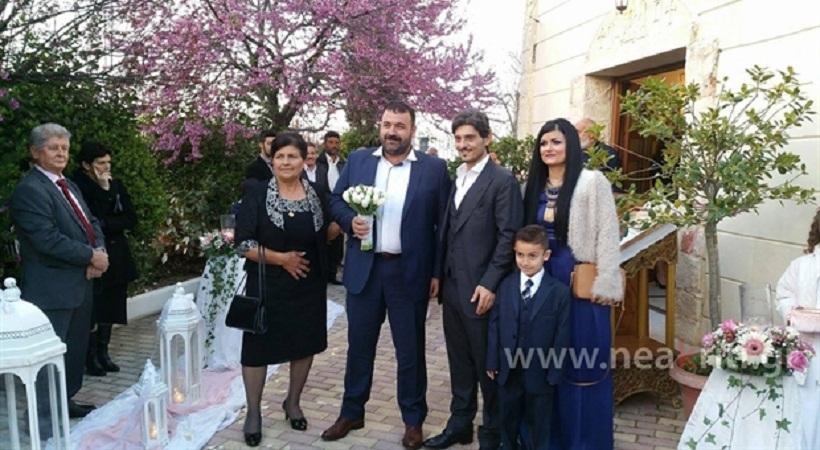 Ο Δημήτρης Γιαννακόπουλος πάντρεψε στις Αρχάνες τον Μιχάλη Μανουρά με την Ειρήνη Κεφαλογιάννη