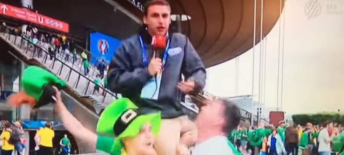 Ιρλανδοί σήκωσαν στους ώμους Ούγγρο ρεπόρτερ μετά το 1-1 με τη Σουηδία [βίντεο]