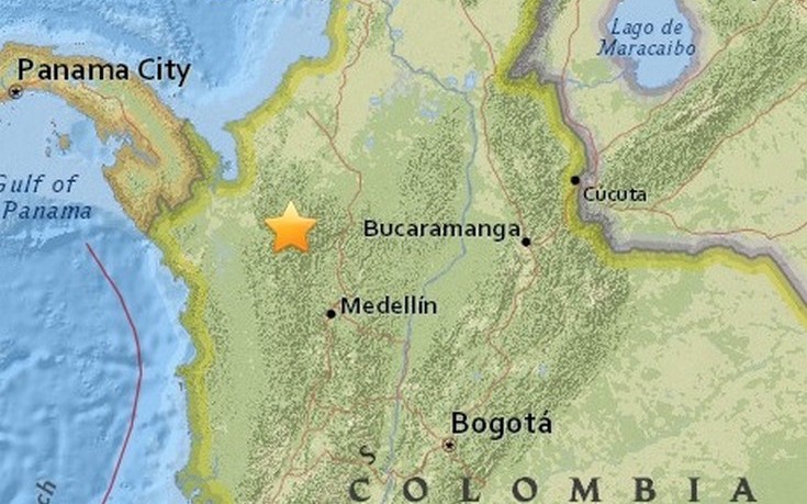 Ισχυρός σεισμός 6 Ρίχτερ στη βορειοδυτική Κολομβία