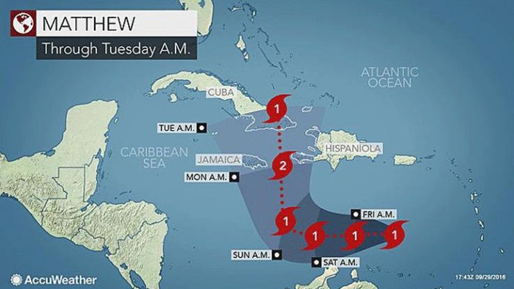 Απειλητικός ο τυφώνας Μάθιου στην Καραϊβική- Αναβαθμίστηκε στην κατηγορία 3
