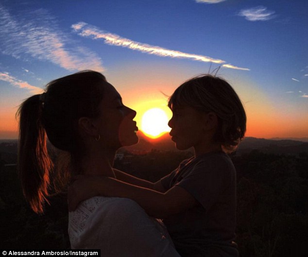  The model mum took to Instagram to share a sweet moment with her son