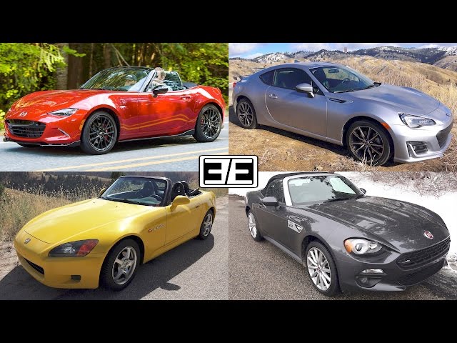 Βίντεο: Subaru BRZ εναντίον Honda S2000, Mazda MX-5, και Fiat 124