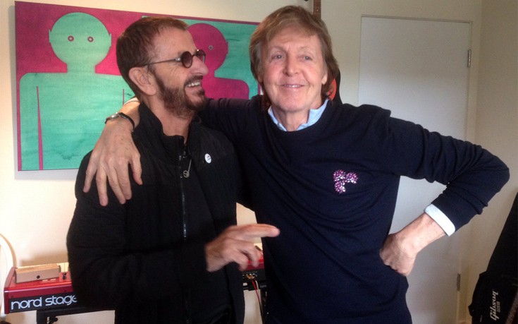Π.Μακάρτνεϊ και Ρ.Σταρ: Οι δύο θρύλοι των Beatles ξαναβρέθηκαν στο στούντιο για ηχογράφηση (φωτό, βίντεο)