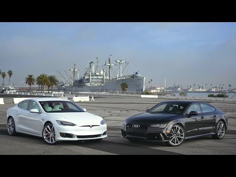 Βίντεο: Tesla Model S P100D εναντίον Audi RS7 Performance