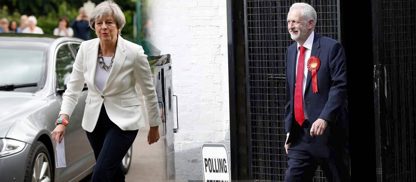 Βρετανία: Ψήφισαν Τ. Μέι και Τζ. Κόρμπιν – Πως προσήλθαν στις κάλπες οι δυο πολιτικοί (φωτό)