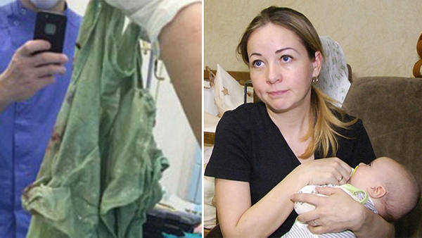 Ρωσία: Ξέχασαν σεντόνι κατά τον τοκετό μέσα στην κοιλιά της (φωτό, βίντεο)