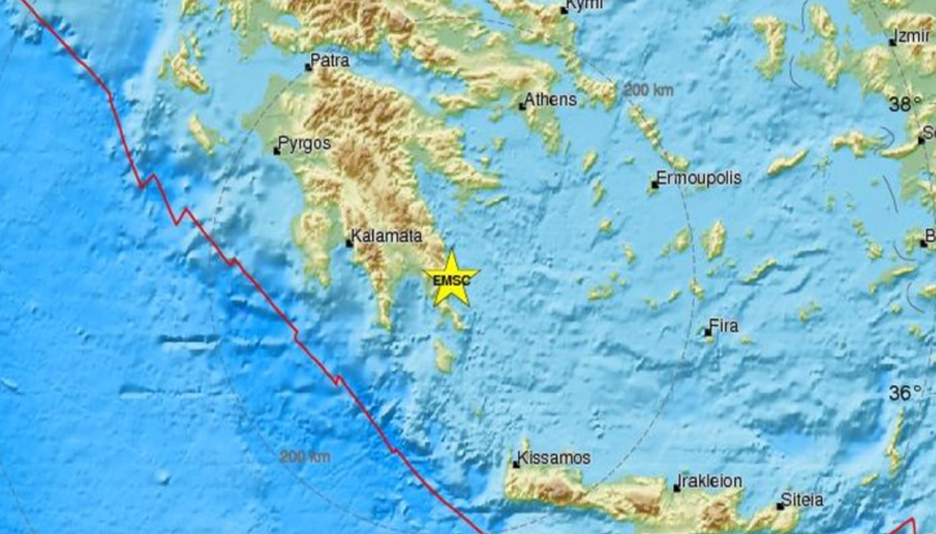 Αισθητός αλλά με μικρή διάρκεια ο σεισμός των 4,8 Ρίχτερ στη Λακωνία