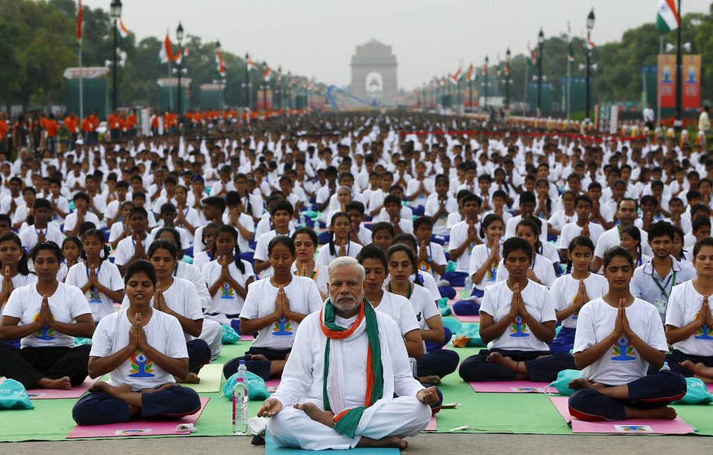 Η Ινδία προετοιμάζεται για την Παγκόσμια Ημέρα Γιόγκα, παρών και ο Πρωθυπουργός της χώρας (φώτο)