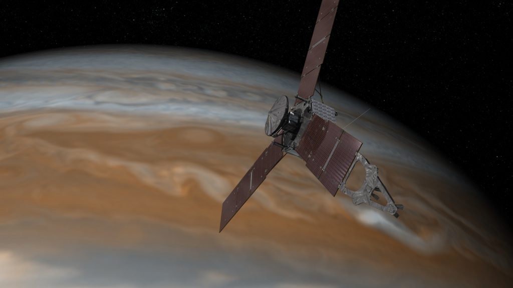 Στις 10 Ιουλίου το Juno θα περάσει ακριβώς πάνω από την τεράστια «ερυθρά κηλίδα» του Δία – Για πρώτη φορά