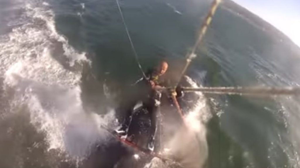 Έκανε kitesurf και σκόνταψε πάνω σε φάλαινα (βίντεο)