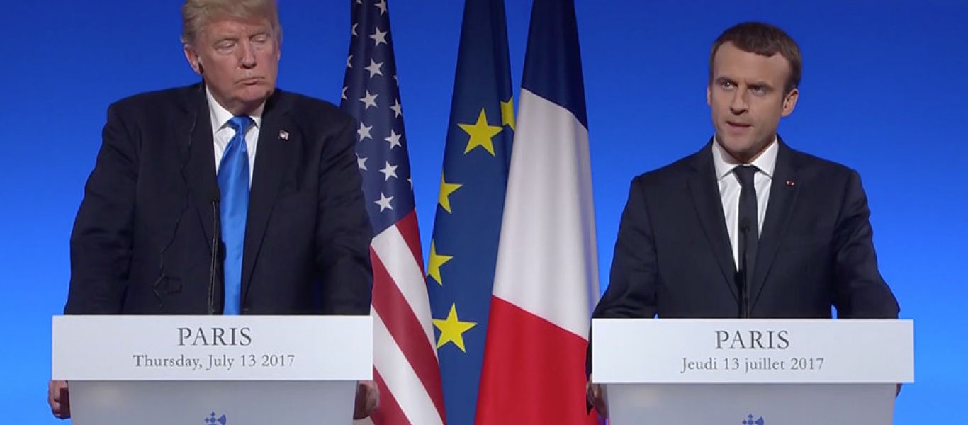 Υπέρ της παραμονής του Άσαντ στην Συρία ο Εμμ. Μακρόν – Εμπορική συμφωνία με Ντ. Τραμπ μεταξύ Γαλλίας-ΗΠΑ (φωτό, βίντεο)