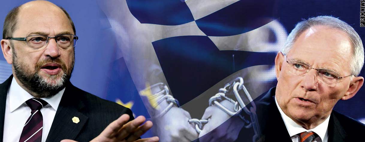 Σφοδρή επίθεση Μ.Σουλτς κατά Β.Σόϊμπλε: «Η Ελλάδα βυθίζεται στη φτώχεια  και εσύ πλουτίζεις από τους τόκους»