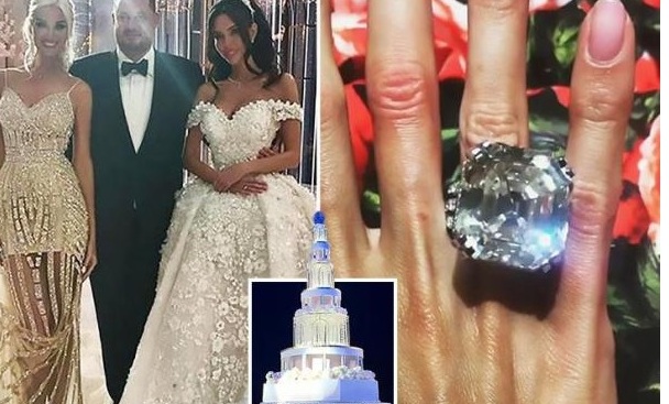 Εικόνες χλιδής από το γάμο Ρώσου μεγιστάνα με μοντέλο – Έκλεψε την παράσταση το 7εκ.δαχτυλίδι της νύφης (φωτό)
