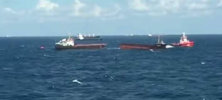Εκπληκτικό βίντεο: Φορτηγό πλοίο κόβεται στα δύο ενώ πλέει στη Μαύρη Θάλασσα!