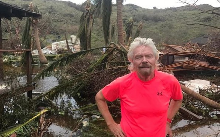 Ο τυφώνας Ίρμα «ισοπέδωσε» το νησί του δισεκατομμυριούχου Ρίτσαρντ Μπράνσον (φωτό, βίντεο)