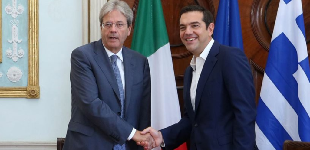 Συνάντηση Αλ.Τσίπρα με τον Ιταλό Πρωθυπουργό (φωτό)