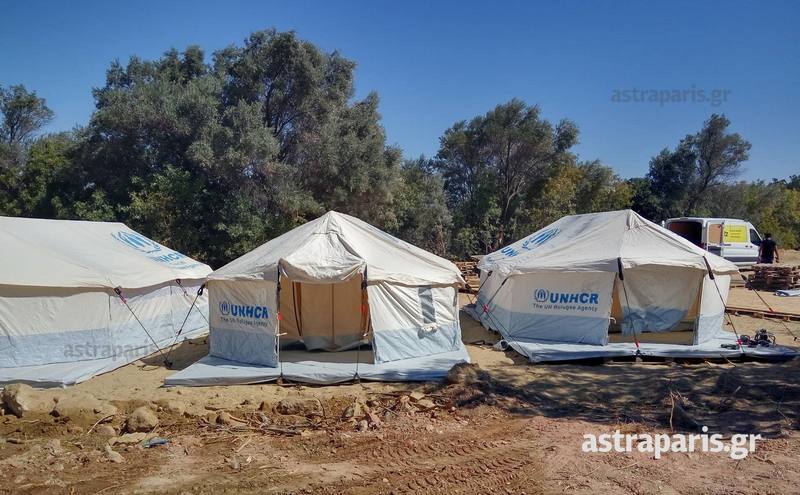 Χίος: Εγκατάσταση σκηνών στην ΒΙΑΛ για τους υπεράριθμους παράνομους μετανάστες