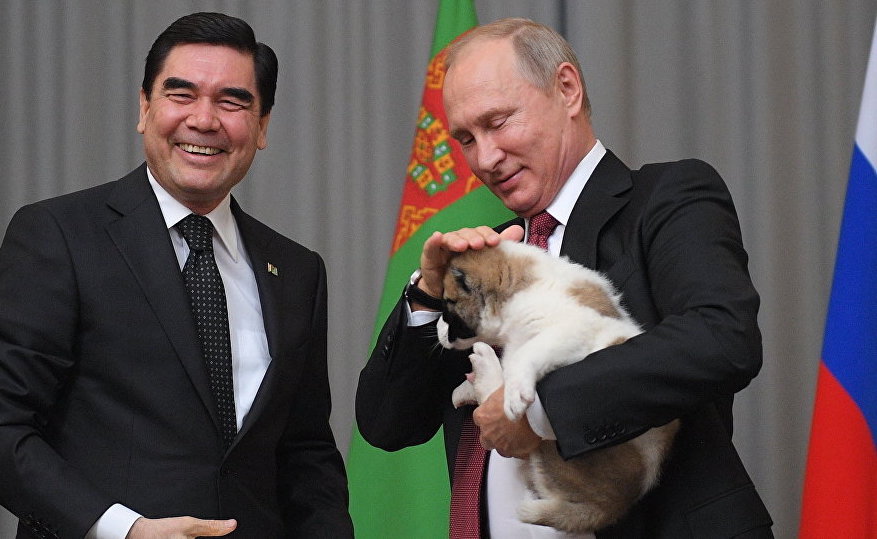 Δώρο κουτάβι ράτσας «αλαμπάι» στον Βλ. Πούτιν από τον Πρόεδρο του Τουρκμενιστάν (φωτό, βίντεο)