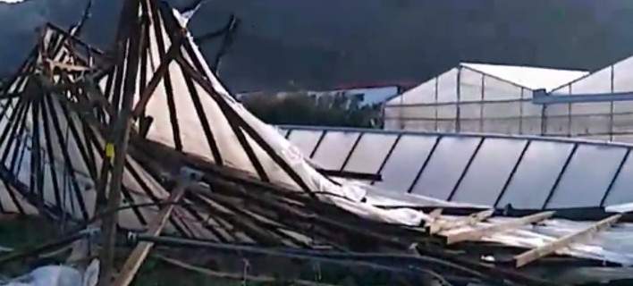 Θερμοκήπια στην Ιεράπετρα καταστράφηκαν από… ανεμοστρόβιλο (βίντεο)