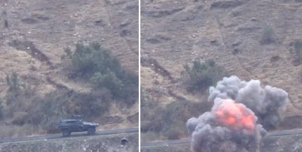 Βίντεο: Θωρακισμένο όχημα Cobra του τουρκικού Στρατού διαλύεται στον αέρα μετά από επίθεση του ΡΚΚ