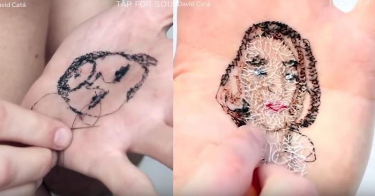 Καλλιτέχνης ράβει συνέχεια το χέρι του! – Δείτε τον λόγο (βίντεο)