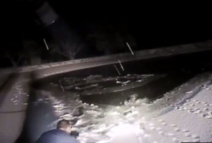 Απίστευτη διάσωση σκύλου που έπεσε μέσα σε παγωμένη λίμνη (βίντεο)