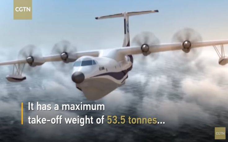 Παρθενική  πτήση για το μεγαλύτερο Κινεζικό αμφίβιο αεροσκάφος στον κόσμο (βίντεο)