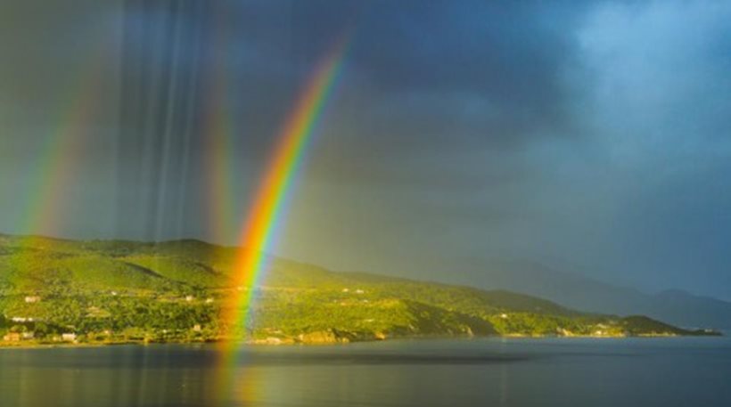 Μοναδικό φαινόμενο στη Σάμο: Καταγράφηκε τριπλό ουράνιο τόξο