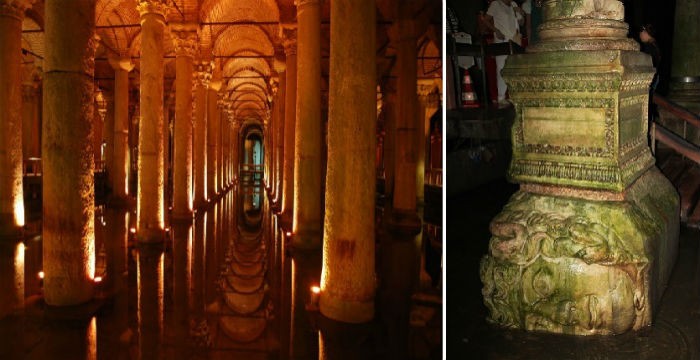 Βασιλική Κινστέρνα: To Βυζαντινό υδραγωγείο με τους αρχαιοελληνικούς κίονες