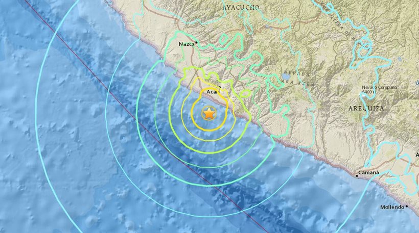Σεισμός 7.3 Ρίχτερ στις ακτές του Περού- «Υπάρχει απειλή για τσουνάμι»