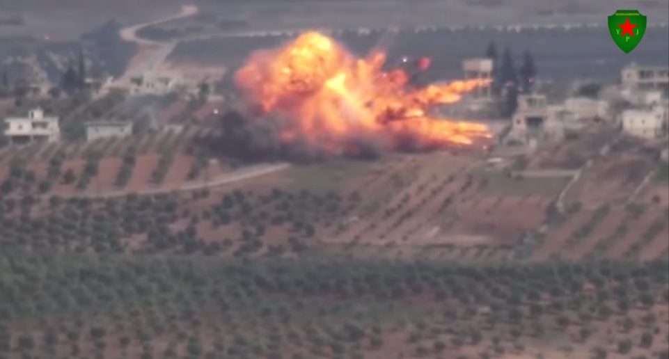 Βίντεο: Κούρδοι πλήττουν και καταστρέφουν με α/τ βλήμα τουρκικό άρμα μάχης Leopard-2 στην Αφρίν