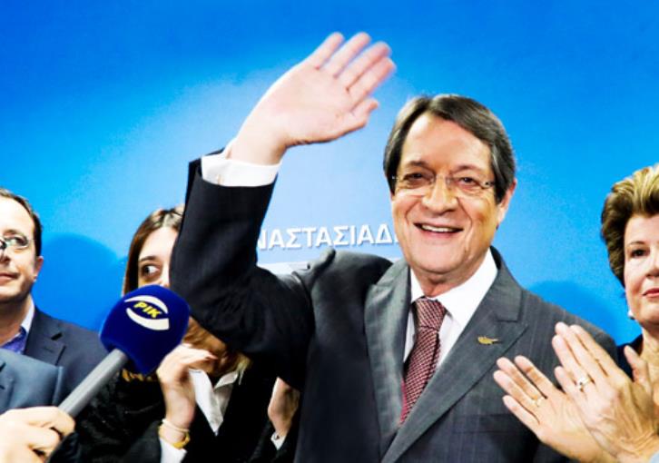 Ο Ν.Αναστασιάσης νικητής των προεδρικών εκλογών την Κύπρο με 56%