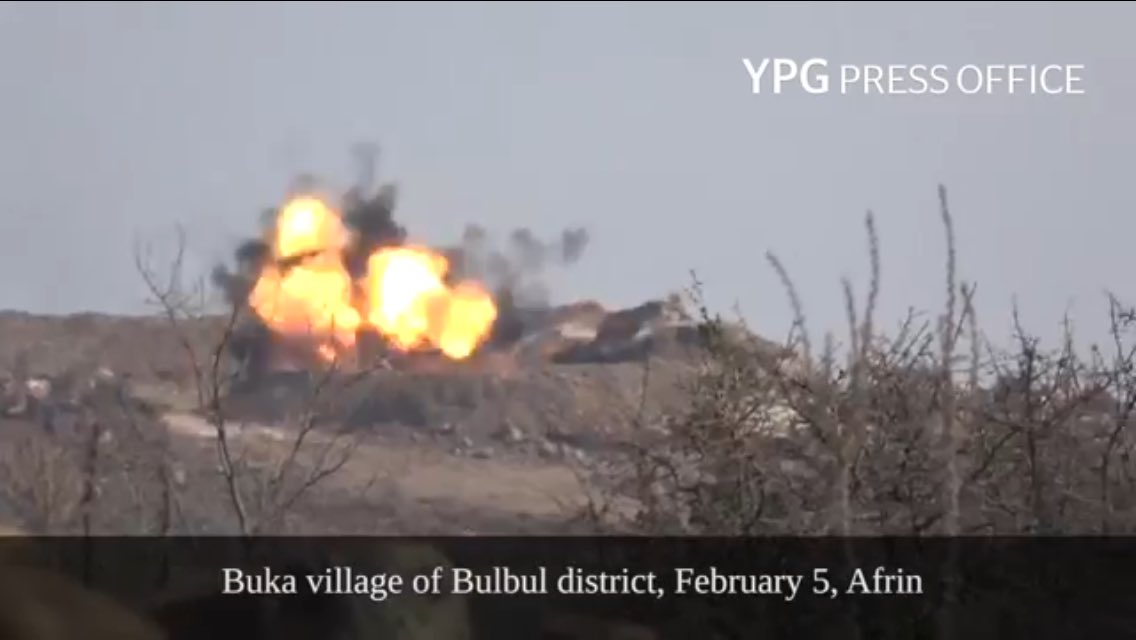 Νέο κτύπημα από το YPG στην Αφρίν: Τουρκικό M-60 Α3  καταστρέφεται από Α/Τ βλήμα (βίντεο)