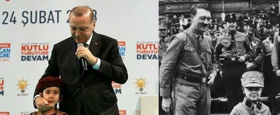 Σάλος στο Twitter με φωτογραφία του Ρ.Τ. Ερντογάν που τον συγκρίνει με τον Α. Χίτλερ