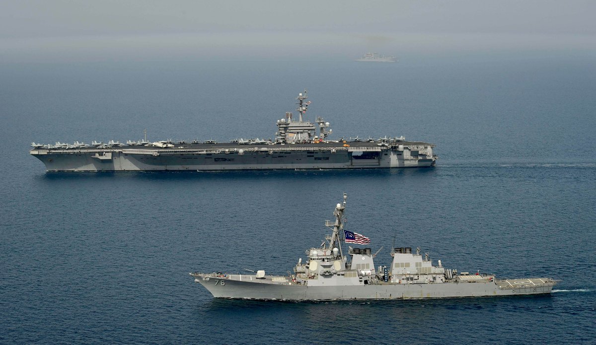 Αμερικανικά αεροπλανοφόρα και πολεμικά σκάφη συγκεντρώνονται σε Μεσόγειο-Περσικό-Ερυθρά (βίντεο)