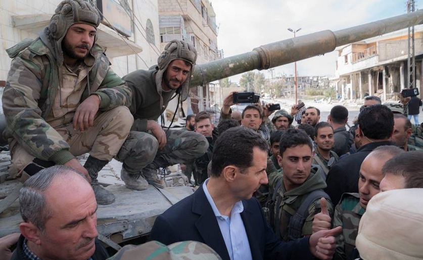 Ο Σύρος ηγέτης Μ.Άσσαντ για πρώτη φορά στα απελευθερωμένα εδάφη της Α.Γούτα