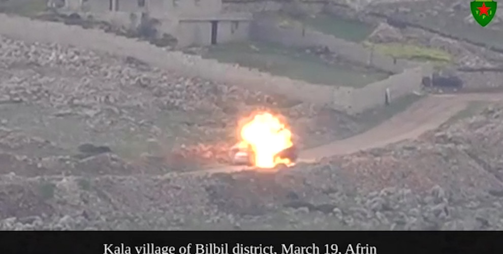 Οι Κούρδοι κτυπούν έξω από την Αφρίν: Α/Τ πύραυλος καταστρέφει όχημα των Τούρκων