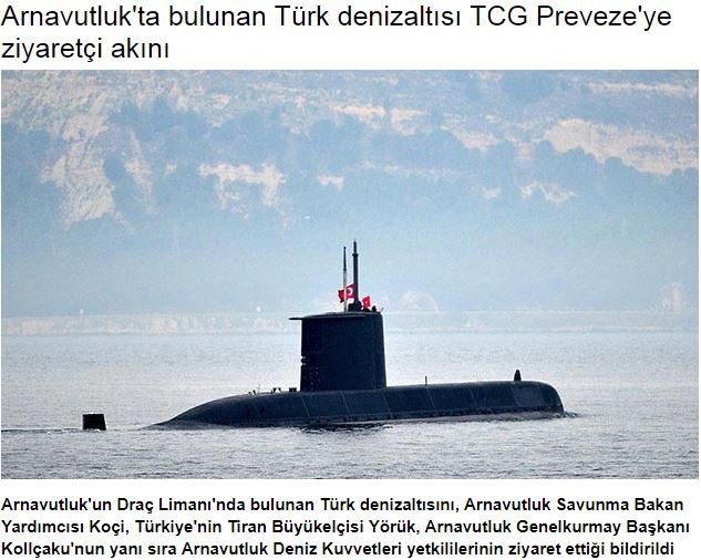 Επιχειρούν στρατηγική περικύκλωση της Ελλάδας: Τουρκικό υποβρύχιο στο Δυρράχιο και αλβανικό πολεμικό πλοίο στην Σμύρνη