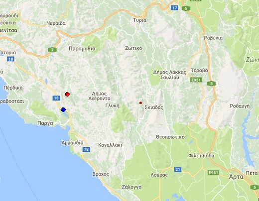 Σεισμός 3,9 ρίχτερ κοντά στην Πάργα (φωτό)