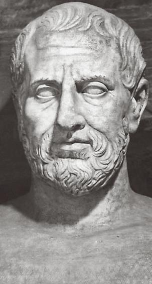 Προτομή του φιλοσόφου Θεόφραστου, διαδόχου του Αριστοτέλη στο Λύκειο. Μέχρι τον θάνατό του ο φίλος και «συμφιλόσοφος» φρόντιζε για τους απογόνους του Σταγειρίτη.