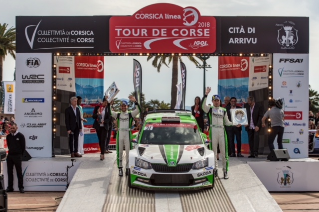 Νίκη για τη SKODA Fabia R5 στη WRC 2 του Ράλλυ Κορσικής
